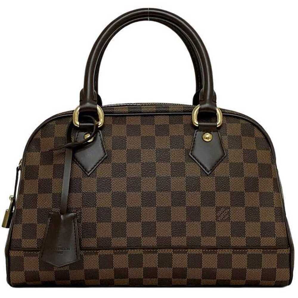 Louis Vuitton Duomo Handbag Brown Damier Ebene Brown Boston Bag Zipper Key